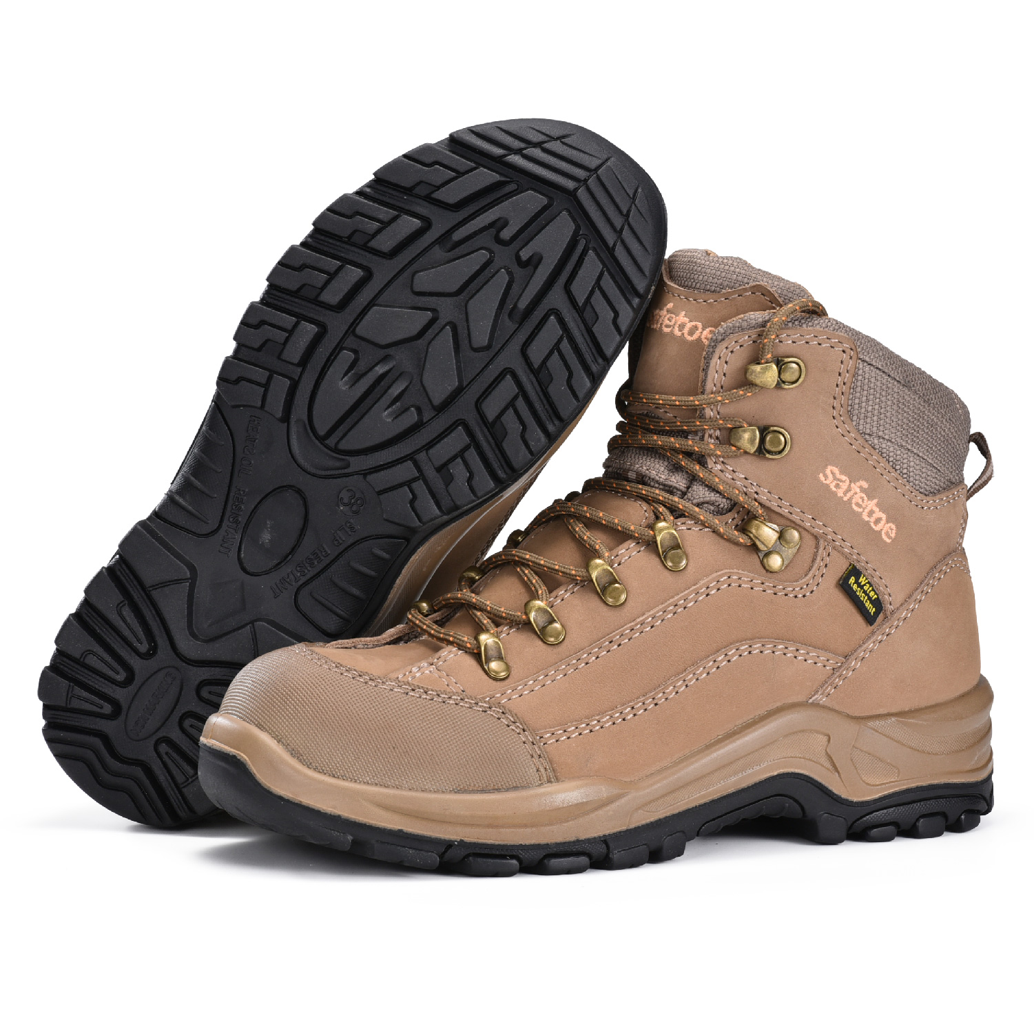 Waterproof membrane wanita bekerja sepatu dengan toe composite m-8567