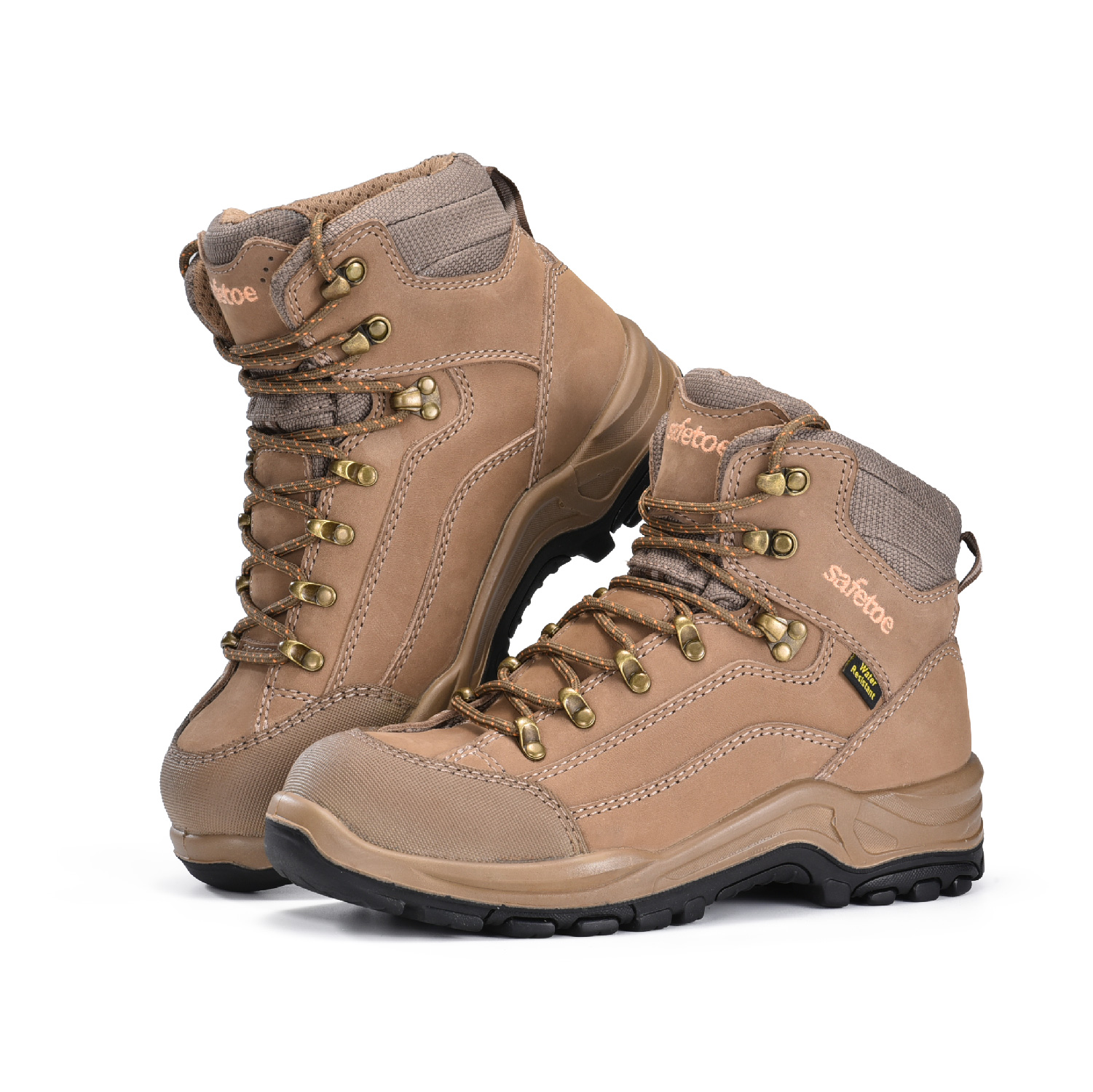 Waterproof membrane wanita bekerja sepatu dengan toe composite m-8567