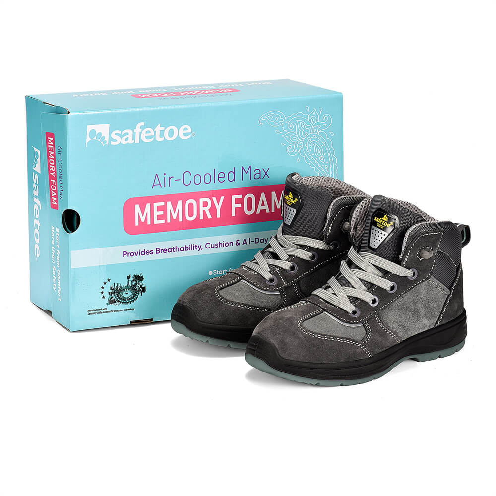 Womens Steel Toe Cap Sepatu Pekerjaan Keselamatan Terbaik Untuk Wanita M-8516W Suede