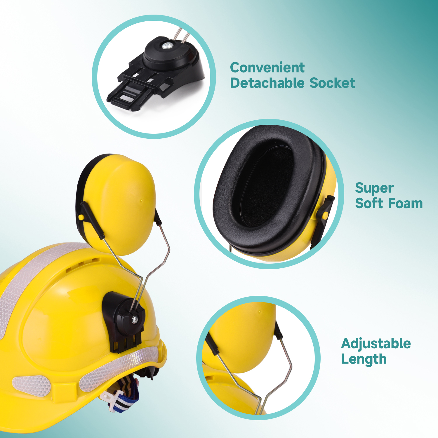 Muff telinga berkualitas tinggi E-2008 Kuning