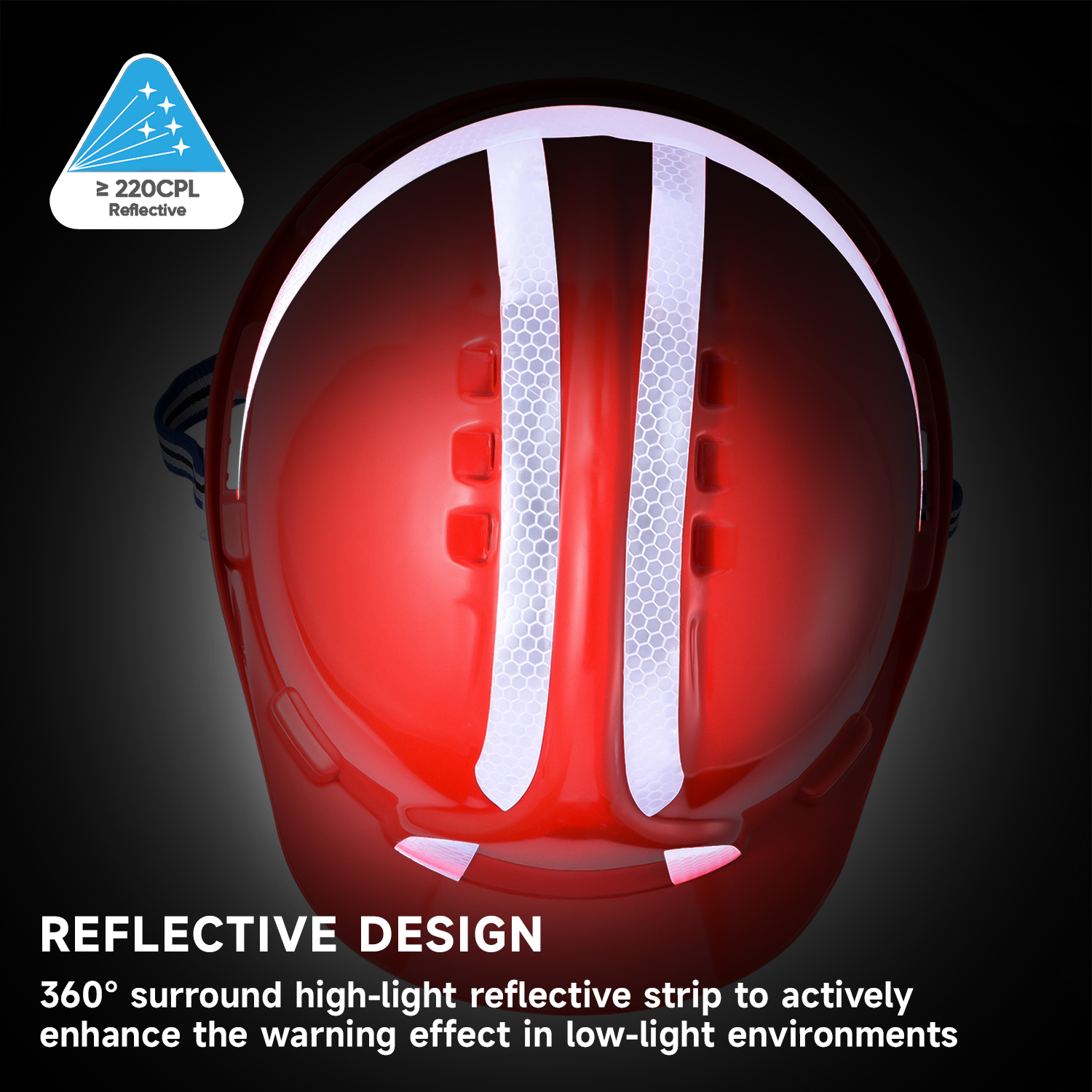 Helm pengaman merah untuk konstruksi W-036