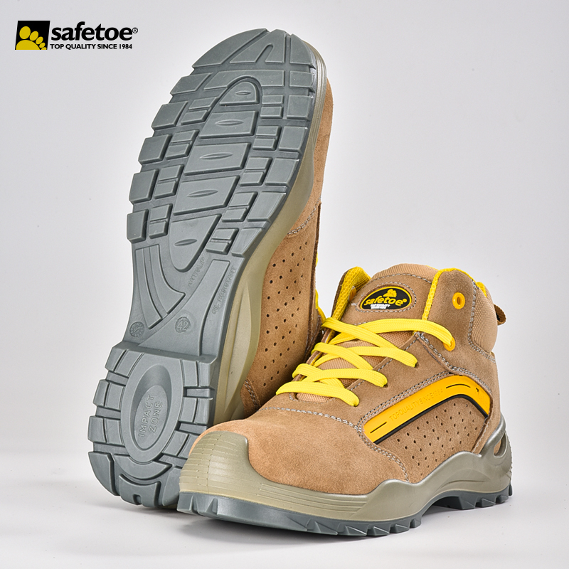 Sepatu Keselamatan Musim Panas Untuk Gudang Napas Summer S1P Safety Boots M-8377