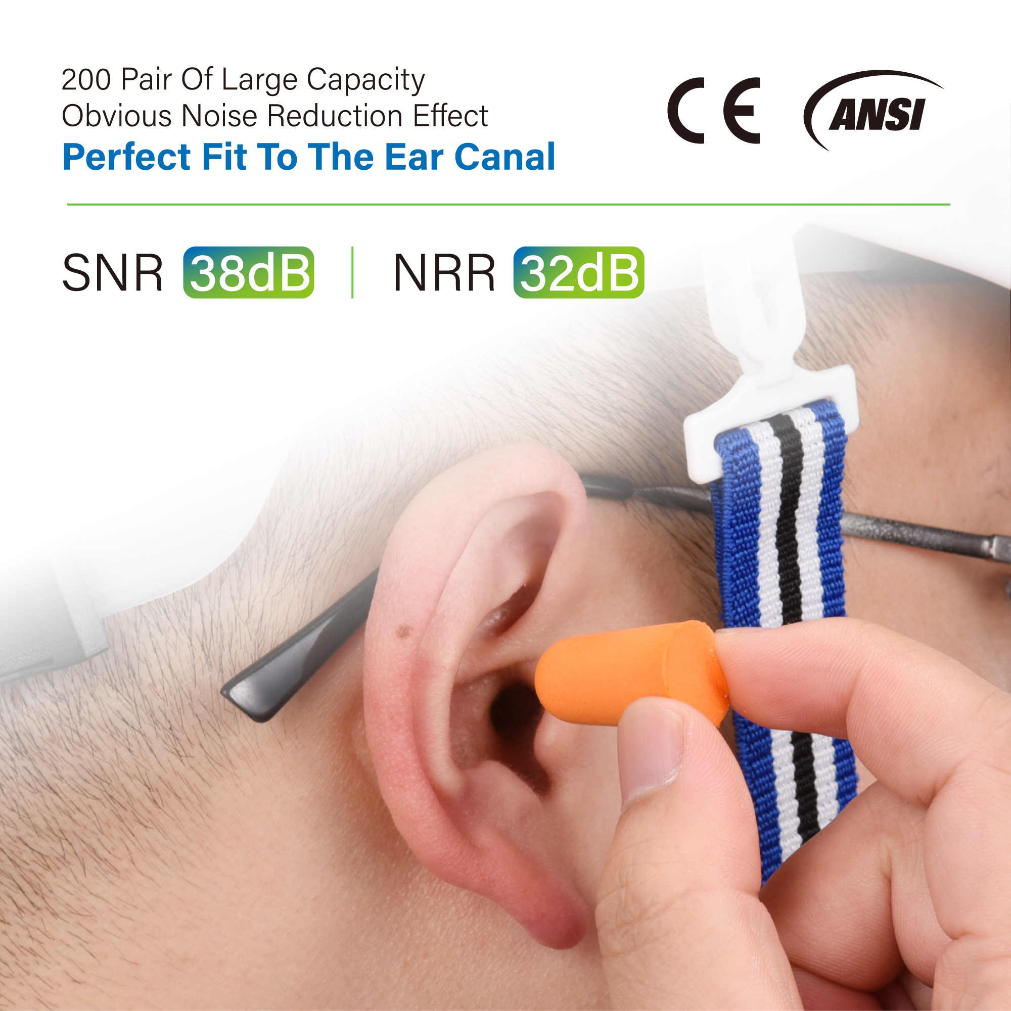 Bentuk peluru Perlindungan pendengaran Earplugs EC-1001A