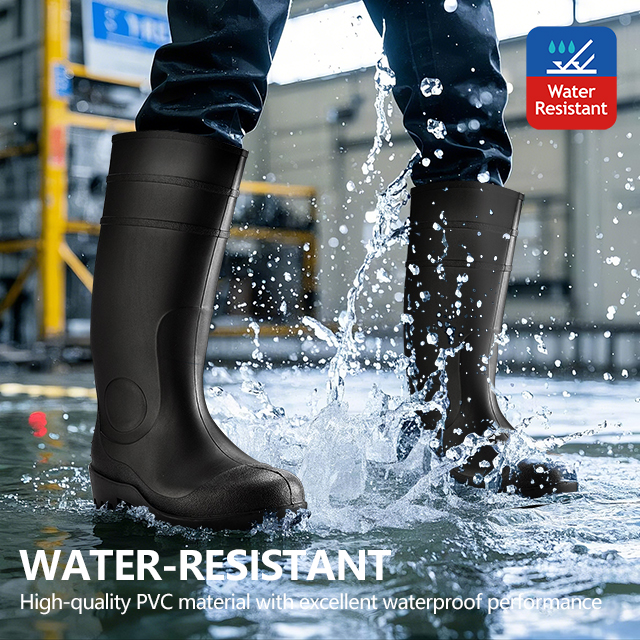 S5 Rain Safety Boots W-6037 Hitam