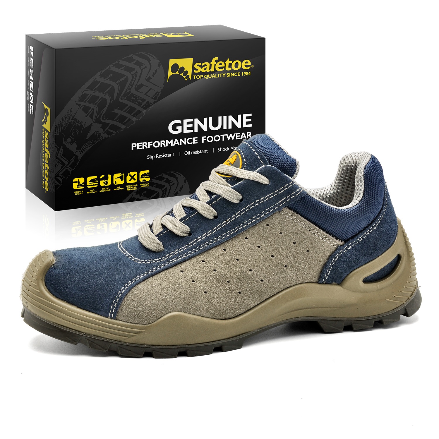 Sepatu keselamatan kulit sapi S1P L-7295