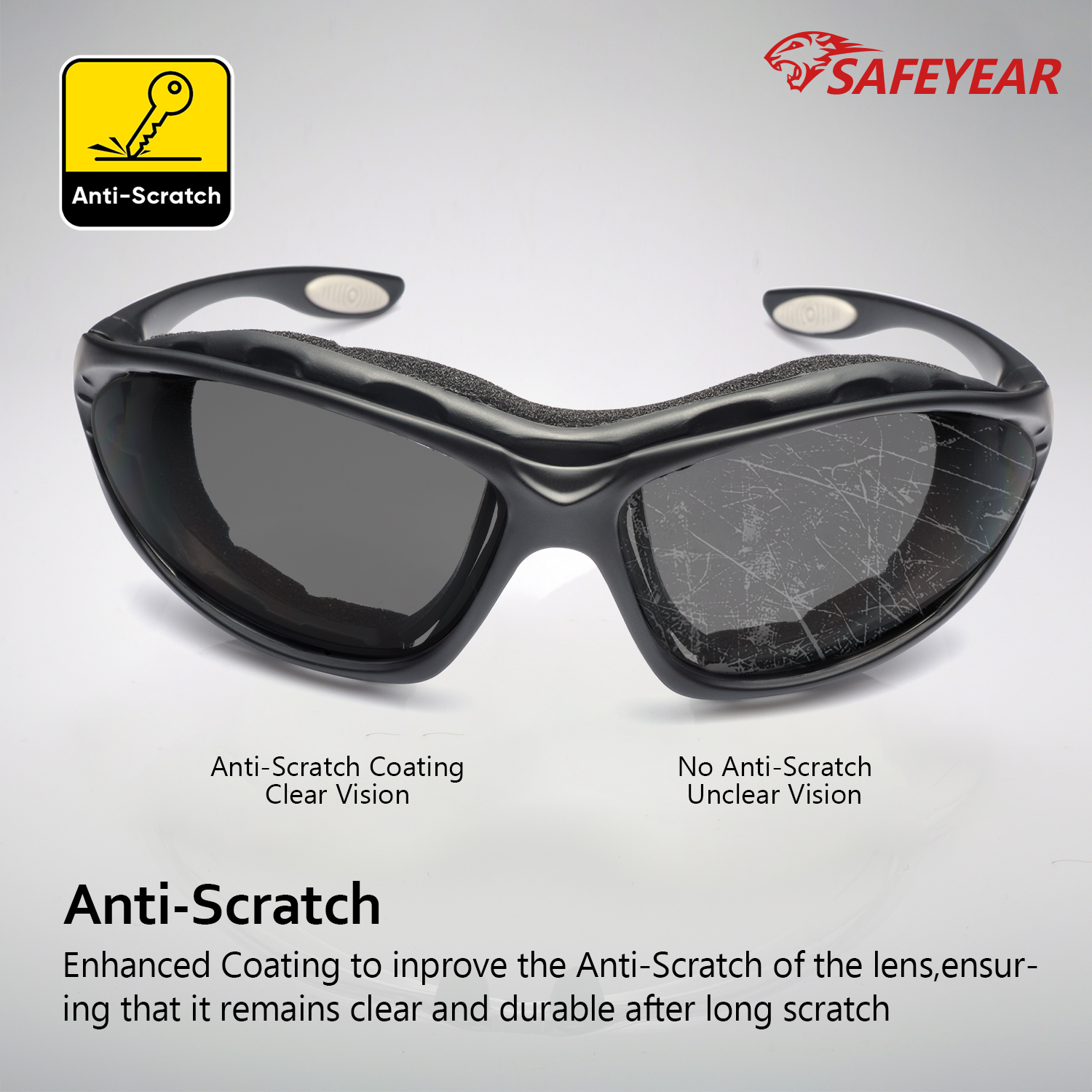 Kacamata hitam pengaman lensa hitam SG002 Hitam