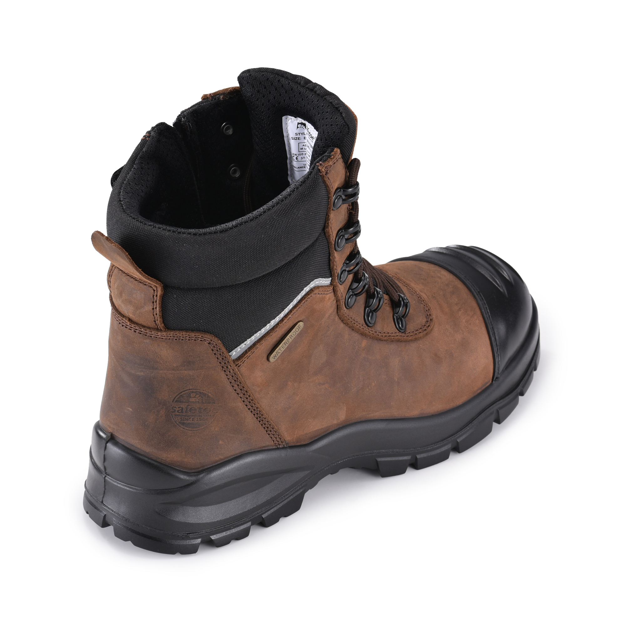 Komposit Toe Safety Work Boots Waterproof membrane M-8577 Brown