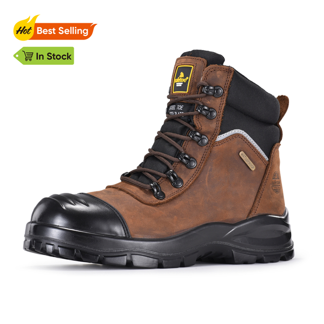  Komposit Toe Safety Work Boots Waterproof membrane M-8577 Brown