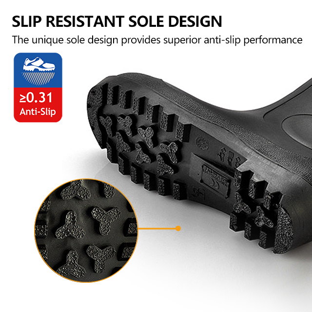 S5 Rain Safety Boots W-6037 Hitam