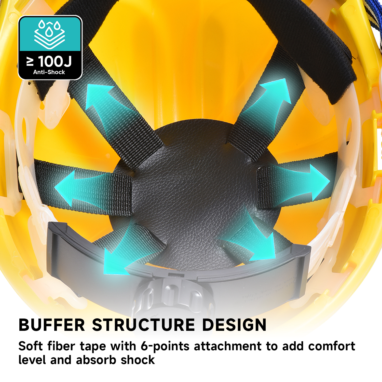 Helm pengaman gaya Amerika W-036 Kuning
