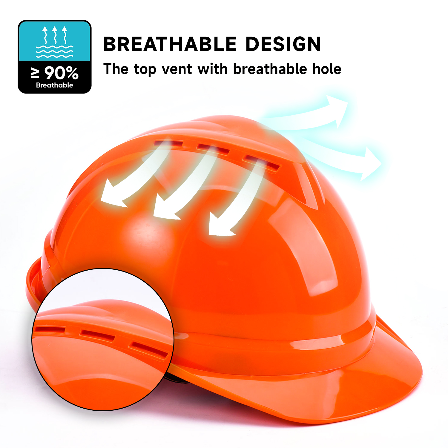 Helm kerja anti-smashing W-002 Orange