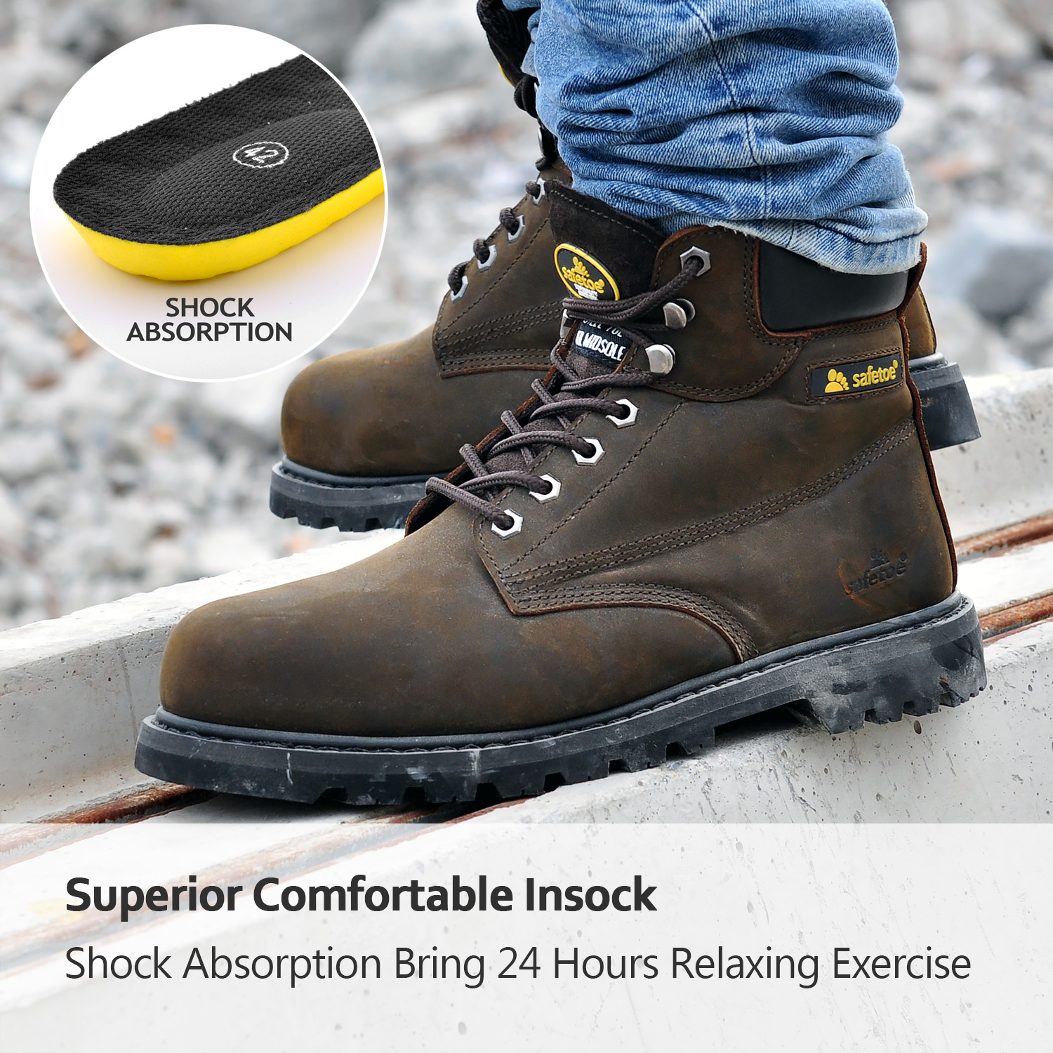 Sepatu Wedge Safety Boots M-8179 Super 