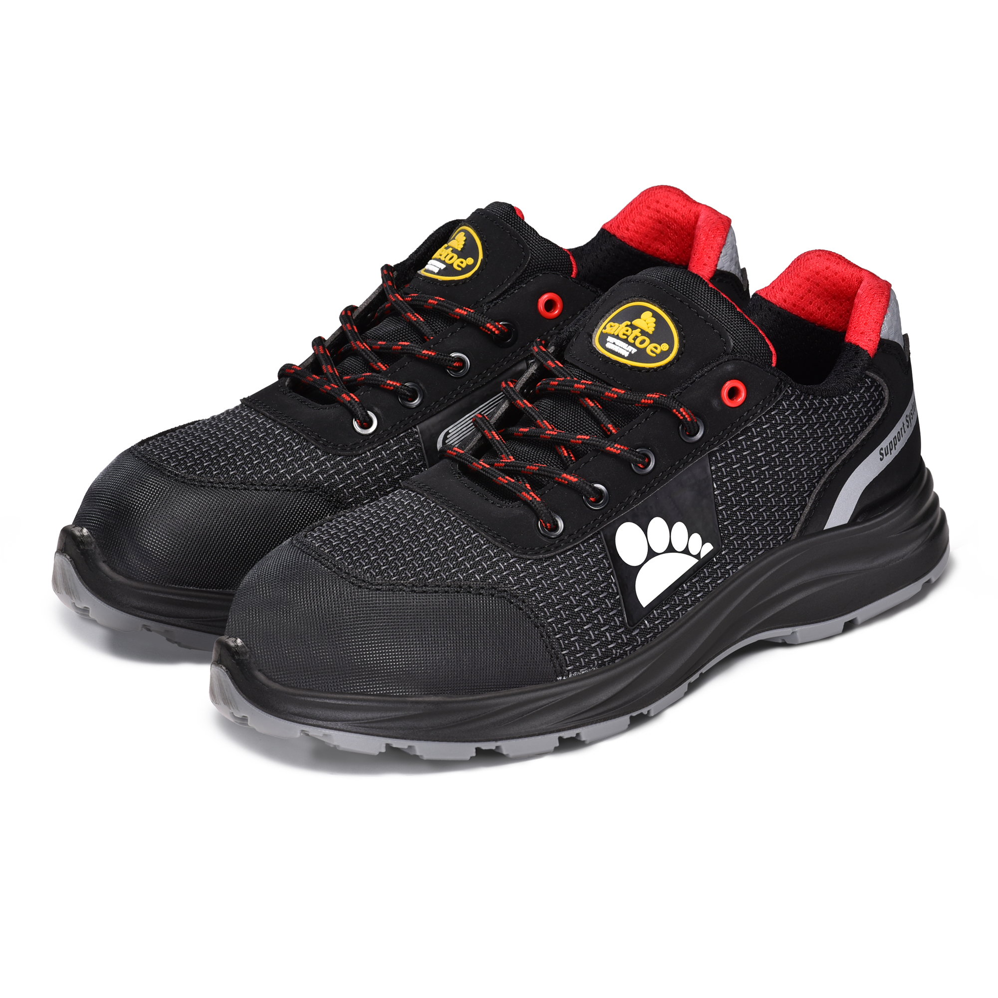 Sepatu keselamatan pu-tek s1p ringan dengan toe composite toe & kevlar l-7512