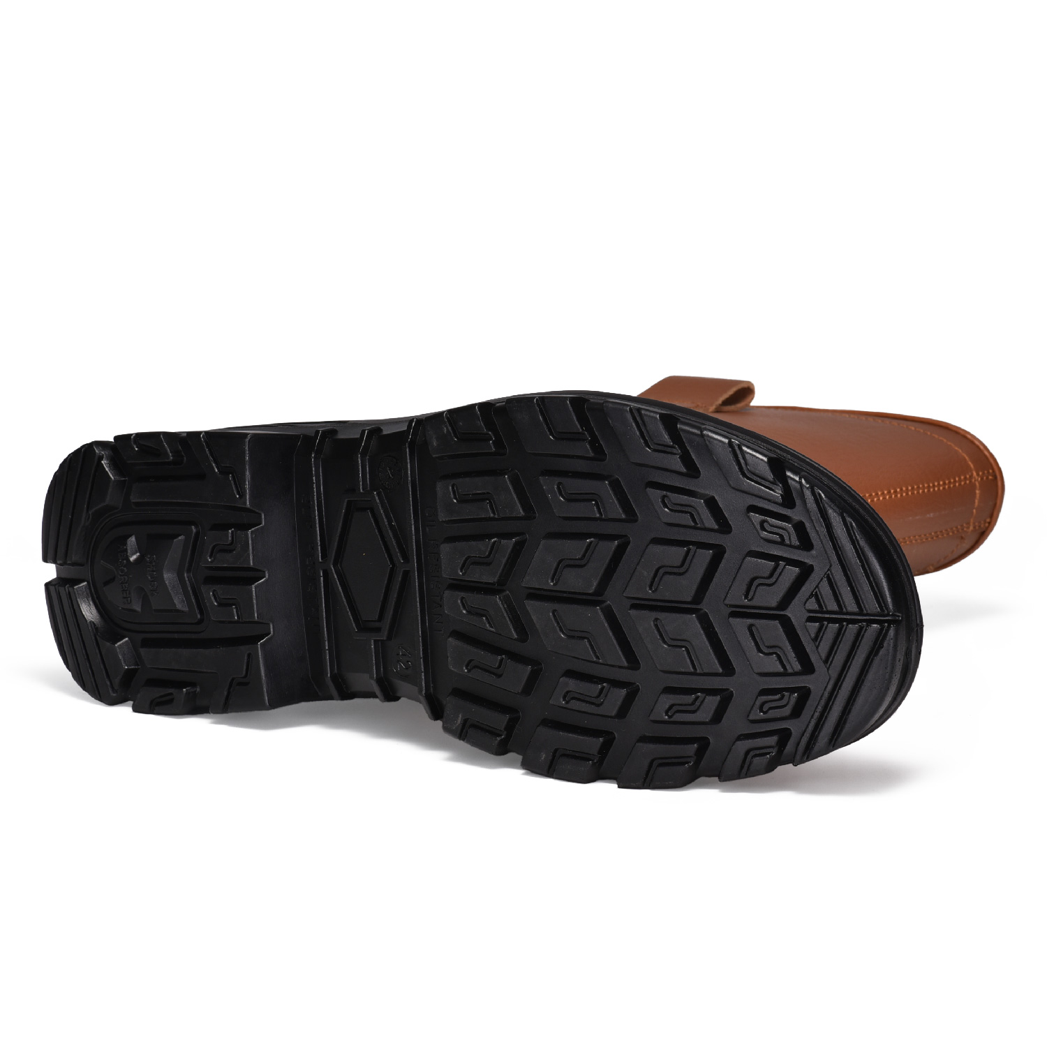 Sepatu konstruksi sepatu bot keselamatan buliders dengan sepatu keselamatan kaki baja-h-9430 coklat
