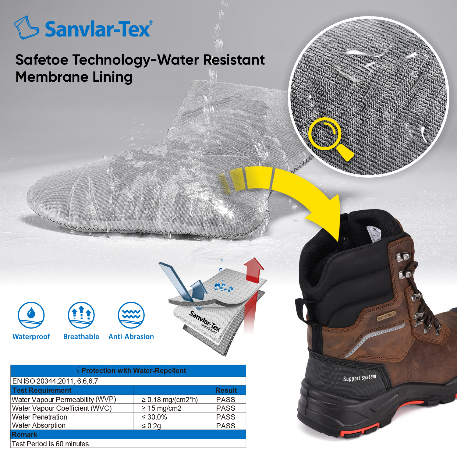 Sepatu keselamatan tahan air H-9552