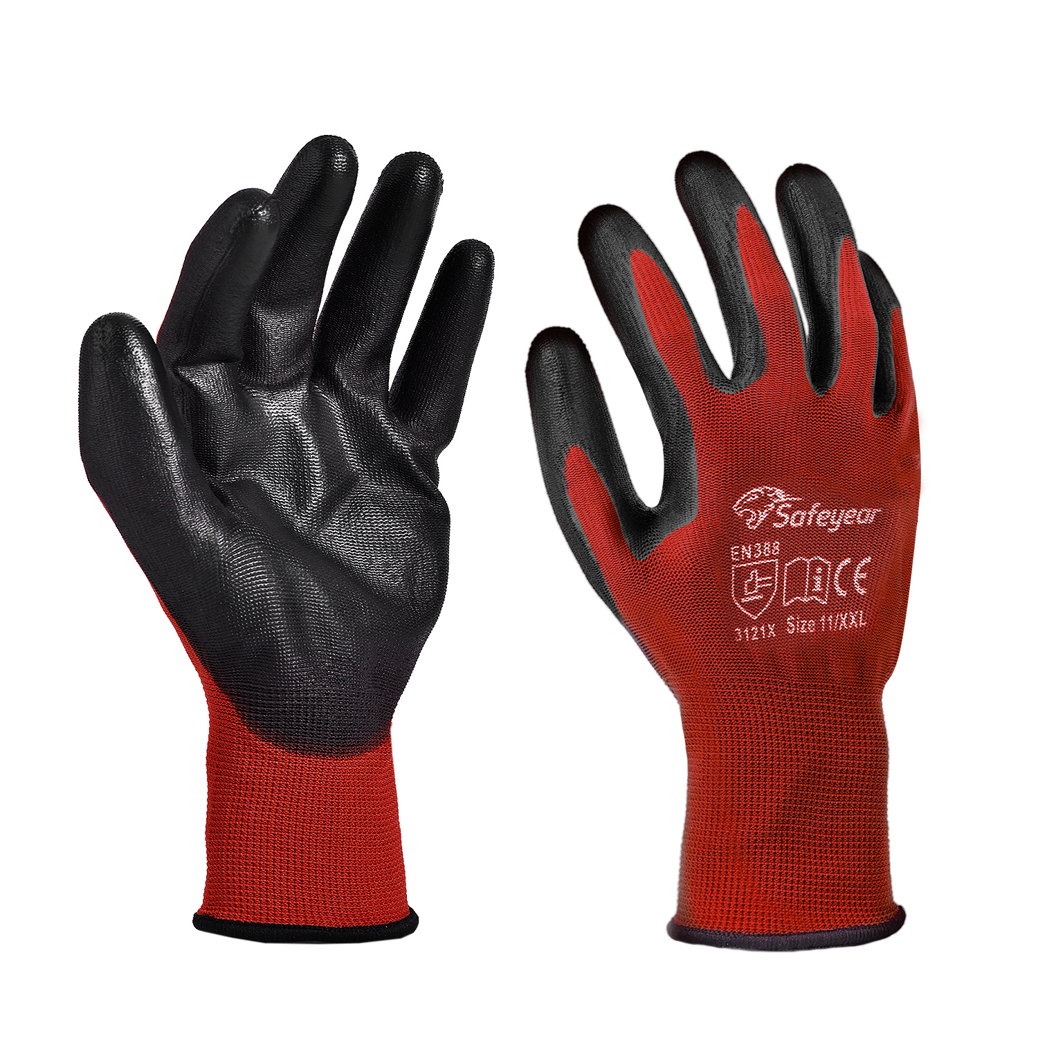 Sarung Tangan Pekerjaan Tugas Berat Pu Pu PN8003 Merah