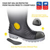 Sepatu bot hujan untuk pria tahan air S5 Toe PVC Boots W-6055 Aqua Guarder