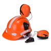  Produksi Earmuffs Konstruksi Konstruksi Helm ABS CE CE Disetujui Helm Keselamatan W-018 Orange