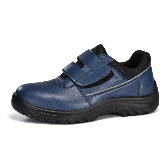 Warna Biru S2 ESD Berat Ringan Micfo Sepatu Keselamatan Kulit Serat L-7531