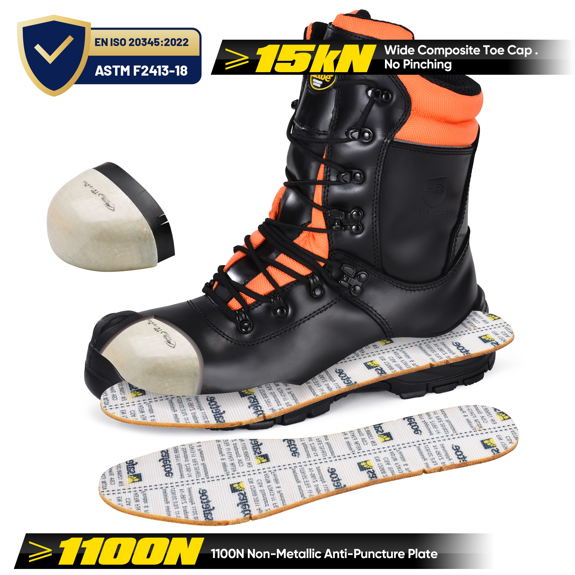 Sepatu boot pengaman chainger ringan renda hingga toe lmz9051088 