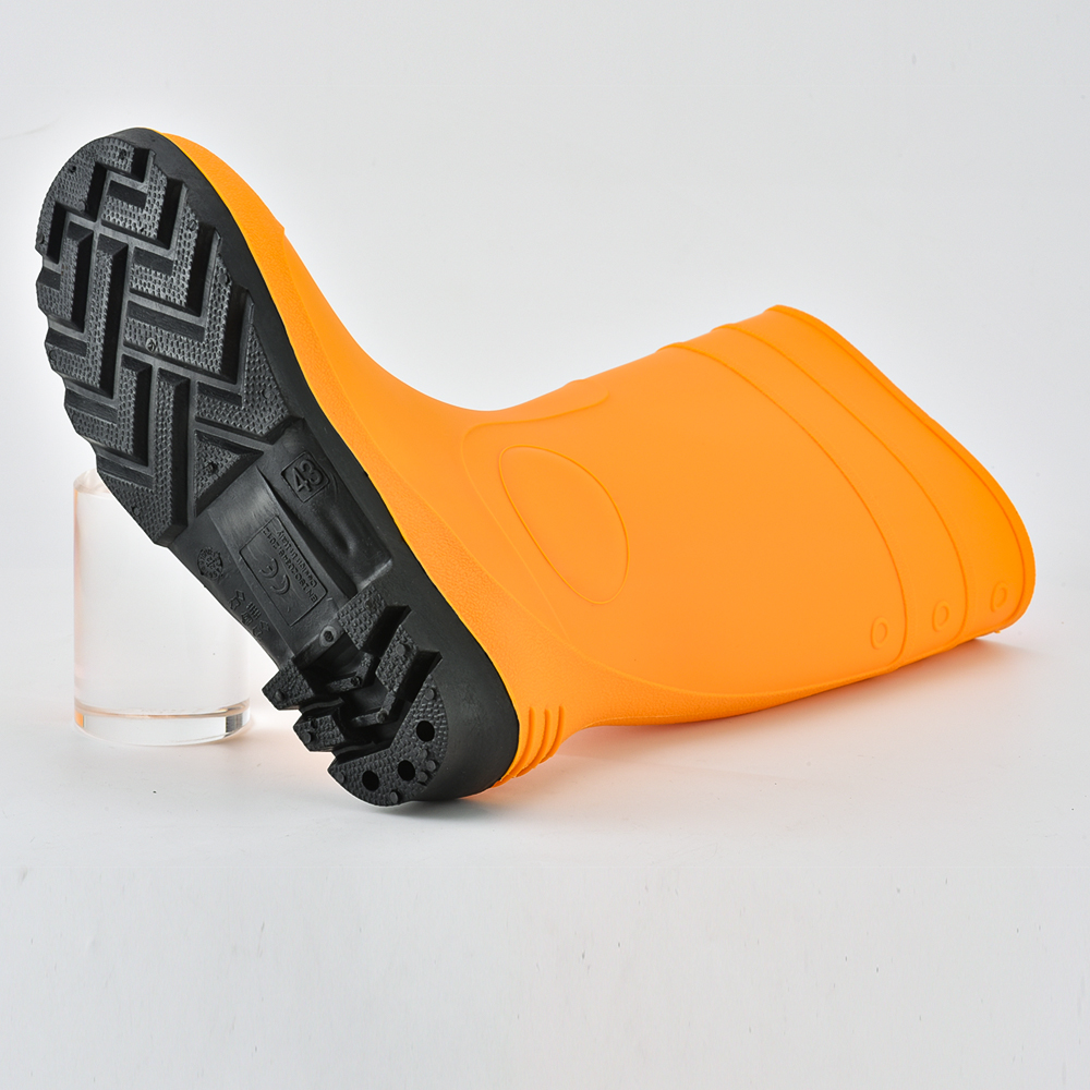 Sepatu bot hujan baja tugas berat W-6037 kuning