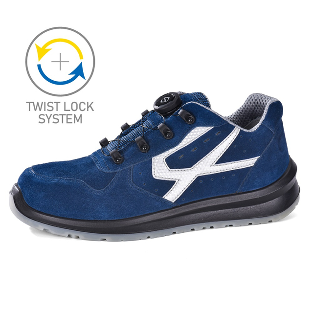 Sepatu keselamatan gratis logam sporty dengan tls penutupan L-7328