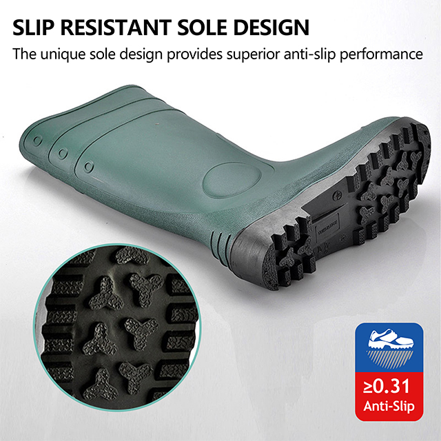 Sepatu Waterproof PVC Safety W-6037 Green