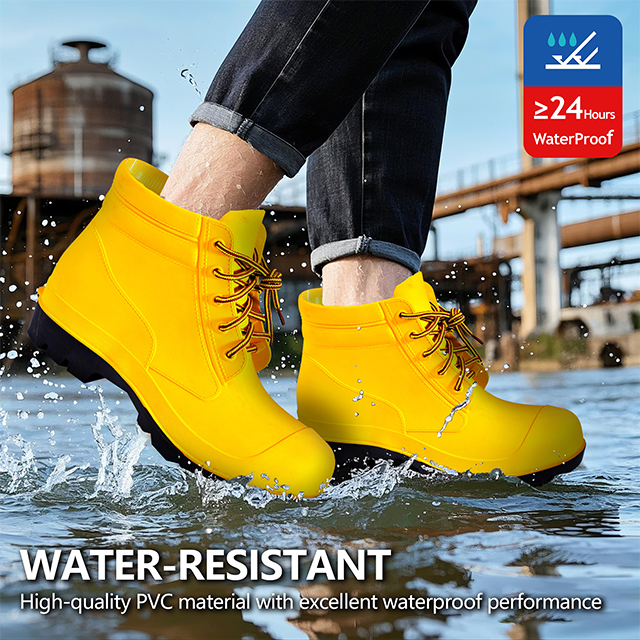 Sepatu bot hujan kaki baja W-6050 Kuning