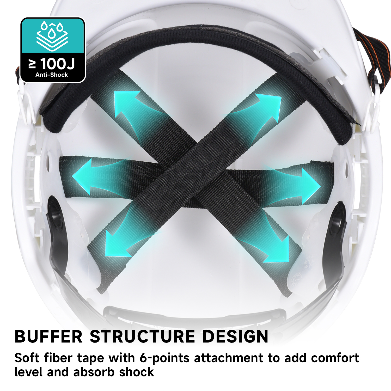 Konstruksi Helm Topi Keras W-018 Putih