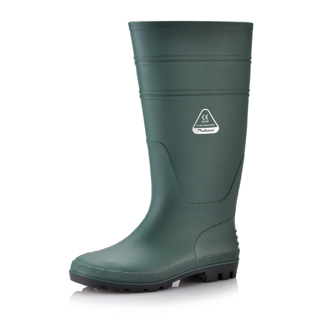 Sepatu bot hujan permen karet PVC W-6036 Green