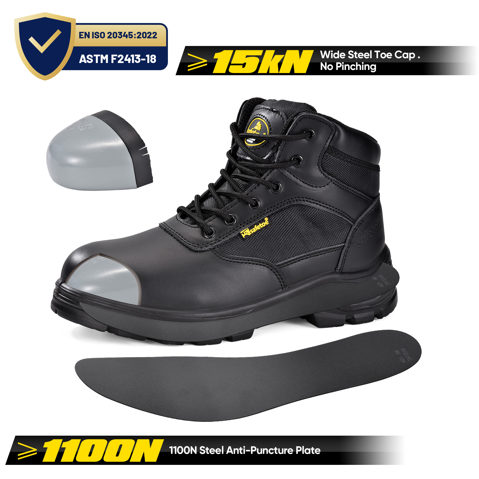 Sepatu Bot Kerja Desain Taktis M-8515