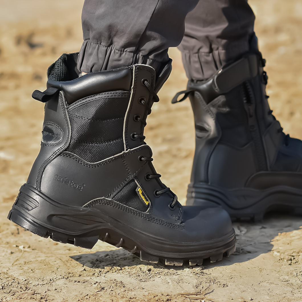 Combat Tactical Army Work Boots Slip Militer Polisi dengan Penjaga Keamanan Pekerjaan Sepatu Boots H-9438ns