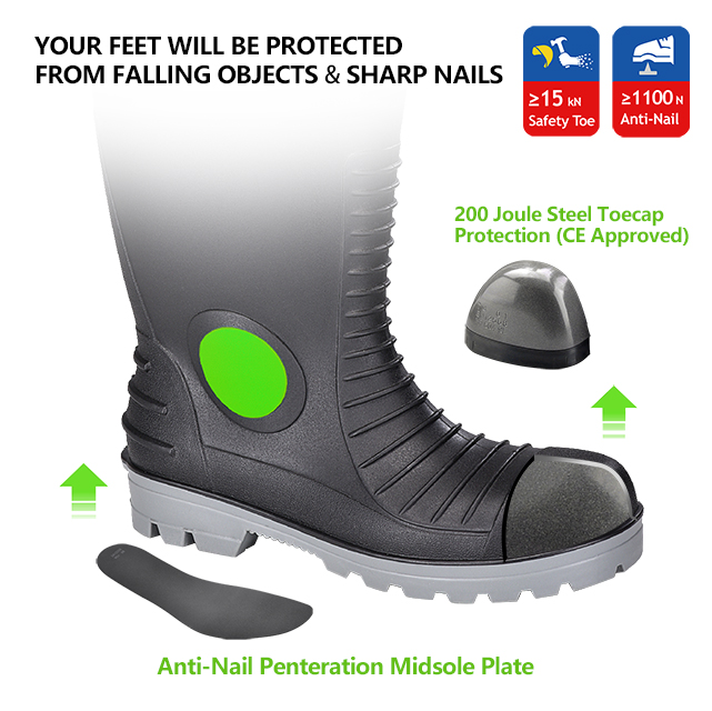 Sepatu bot pvc Toe Toe Waterproof S5 Water W-6055 Aqua Guarder
