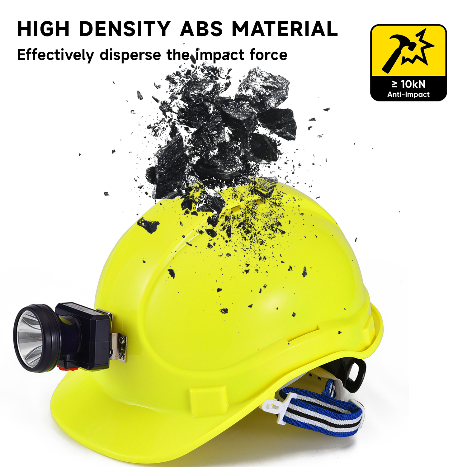 Konstruksi Helm Topi keras abs ce yang disetujui helm pengaman W-018 kuning