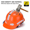  Produksi Earmuffs Konstruksi Konstruksi Helm ABS CE CE Disetujui Helm Keselamatan W-018 Orange