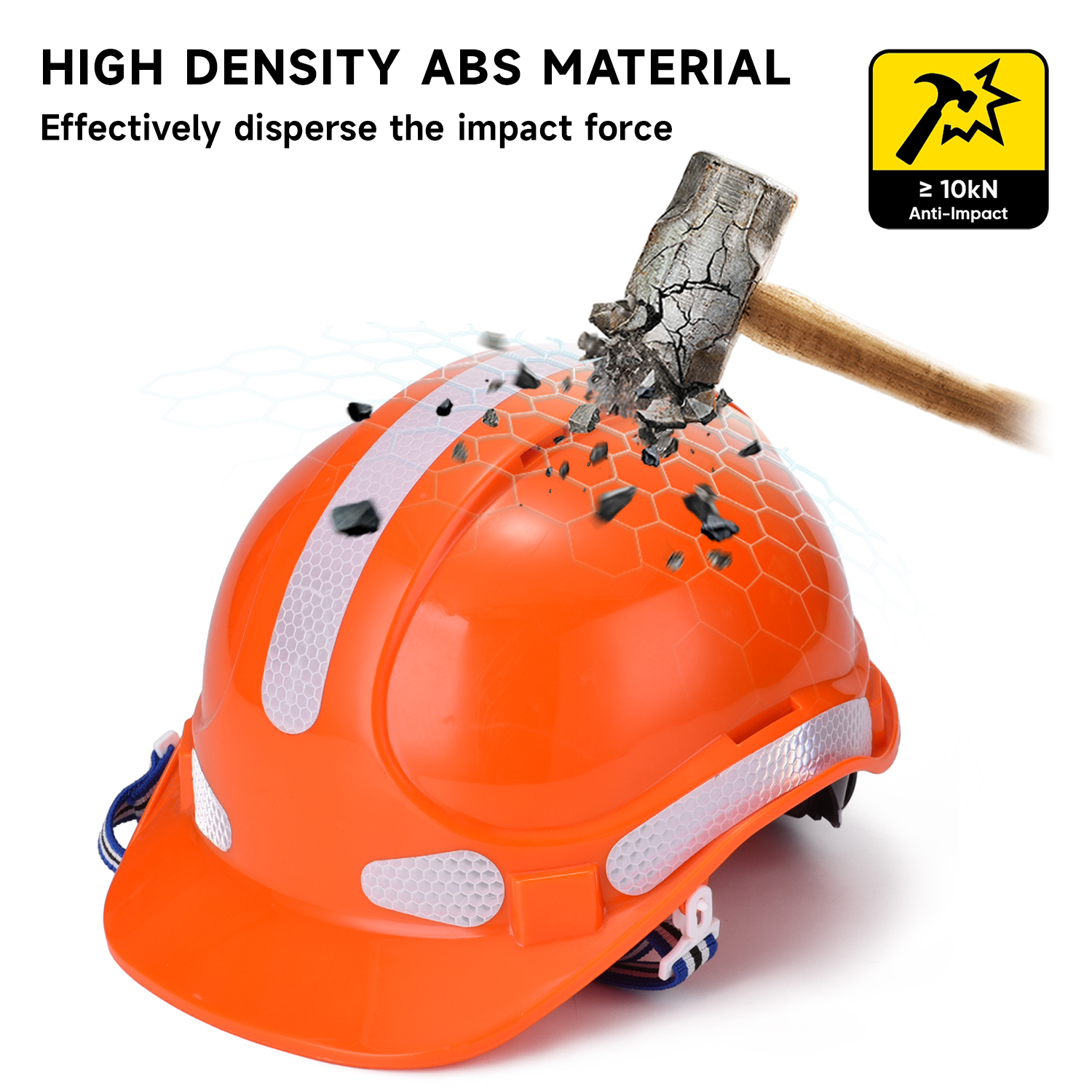  Produksi Earmuffs Konstruksi Konstruksi Helm ABS CE CE Disetujui Helm Keselamatan W-018 Orange