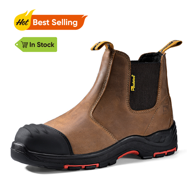 Sepatu botte Toe Komposit Anti-Shock Kulit Asli