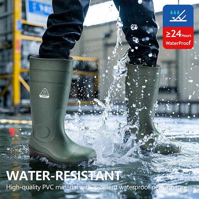 Sepatu Waterproof PVC Safety W-6037 Green