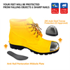 Sepatu bot hujan kaki baja W-6050 Kuning