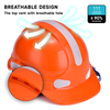  Produksi Earmuffs Konstruksi Konstruksi Helm ABS CE CE Disetujui Helm Keselamatan W-018 Orange