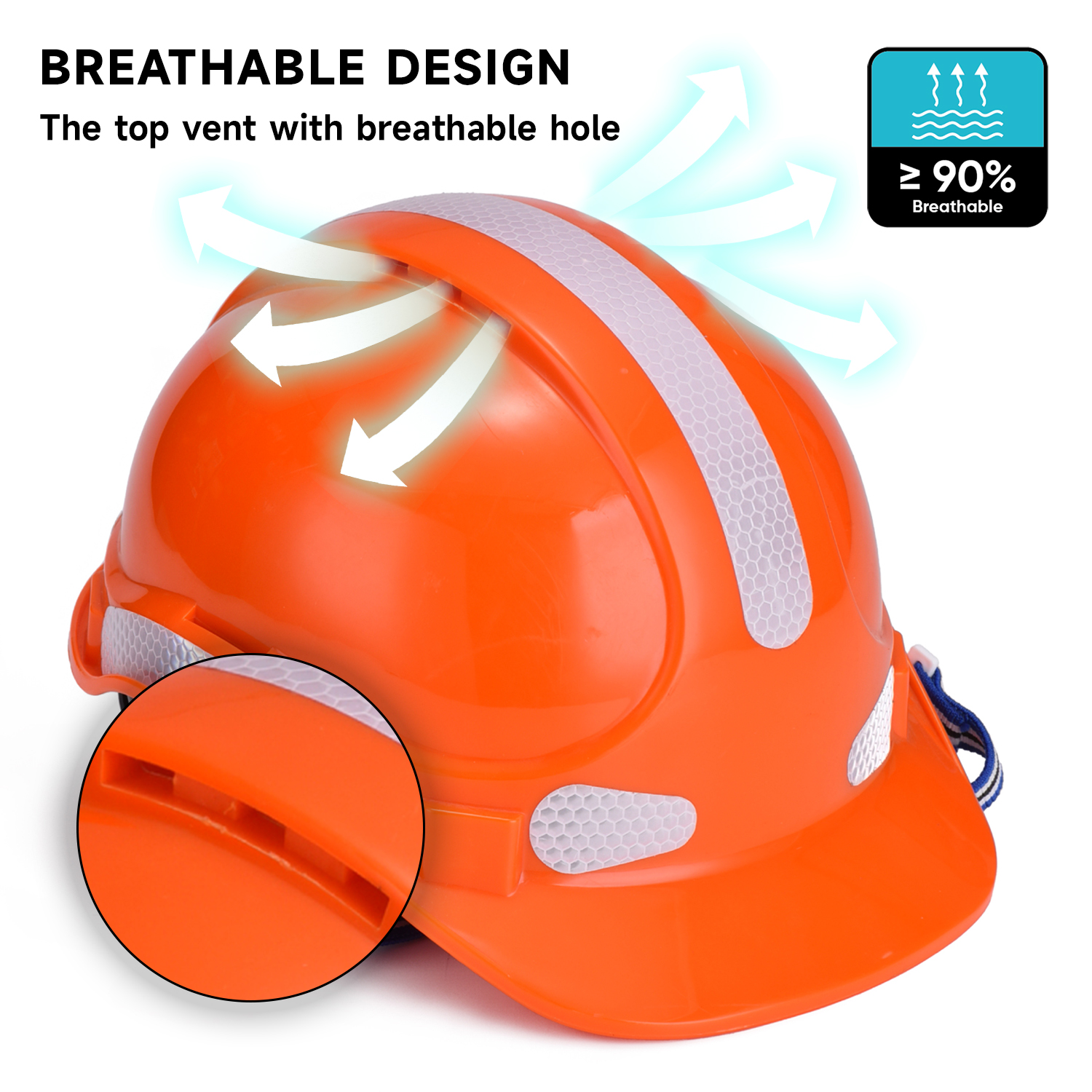  Produksi Earmuffs Konstruksi Konstruksi Helm ABS CE CE Disetujui Helm Keselamatan W-018 Orange