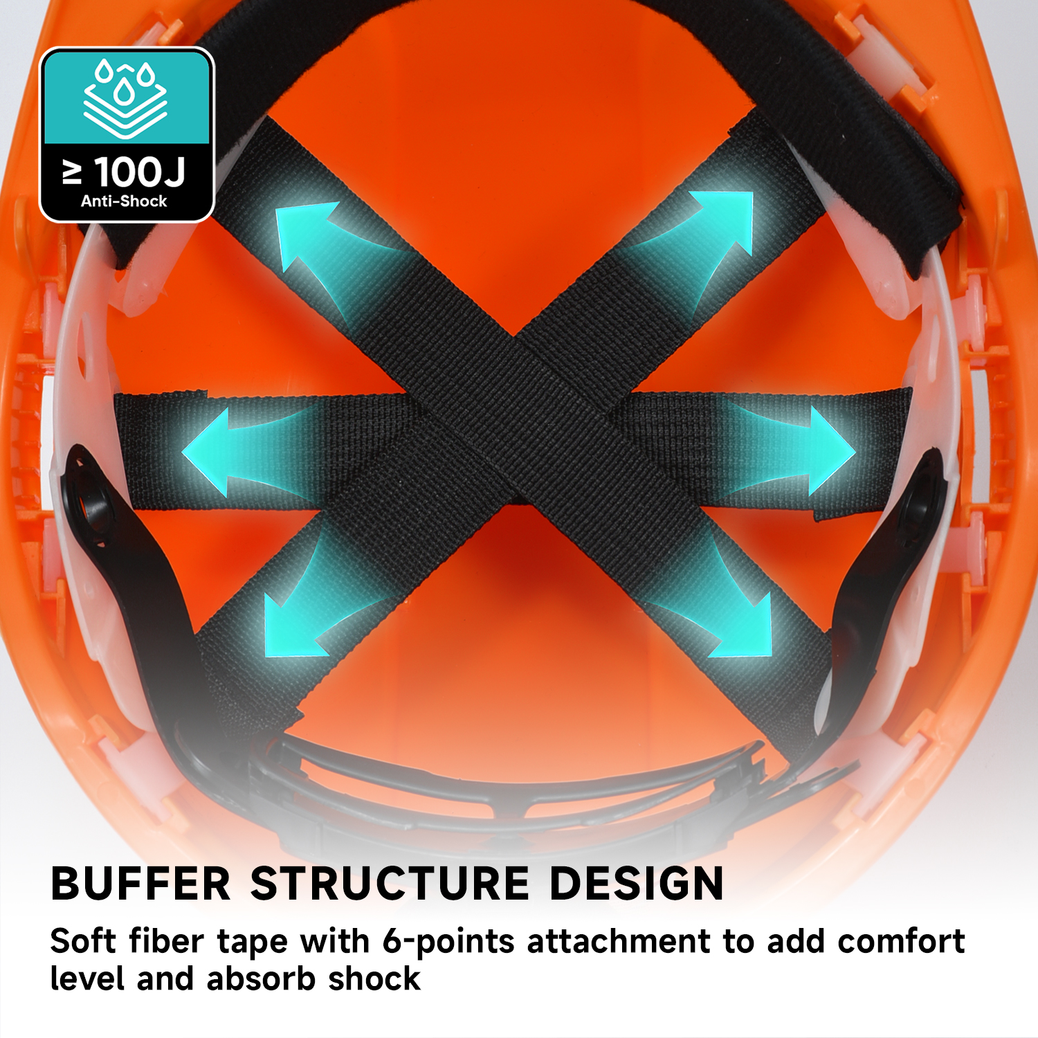 Helm kerja anti-smashing W-002 Orange