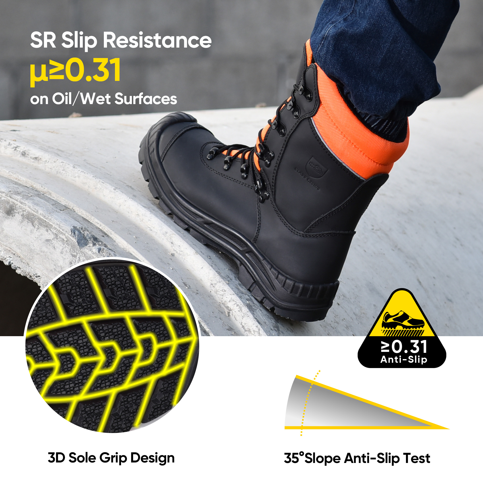 Sepatu boot pengaman chainger ringan renda hingga toe lmz9051088 