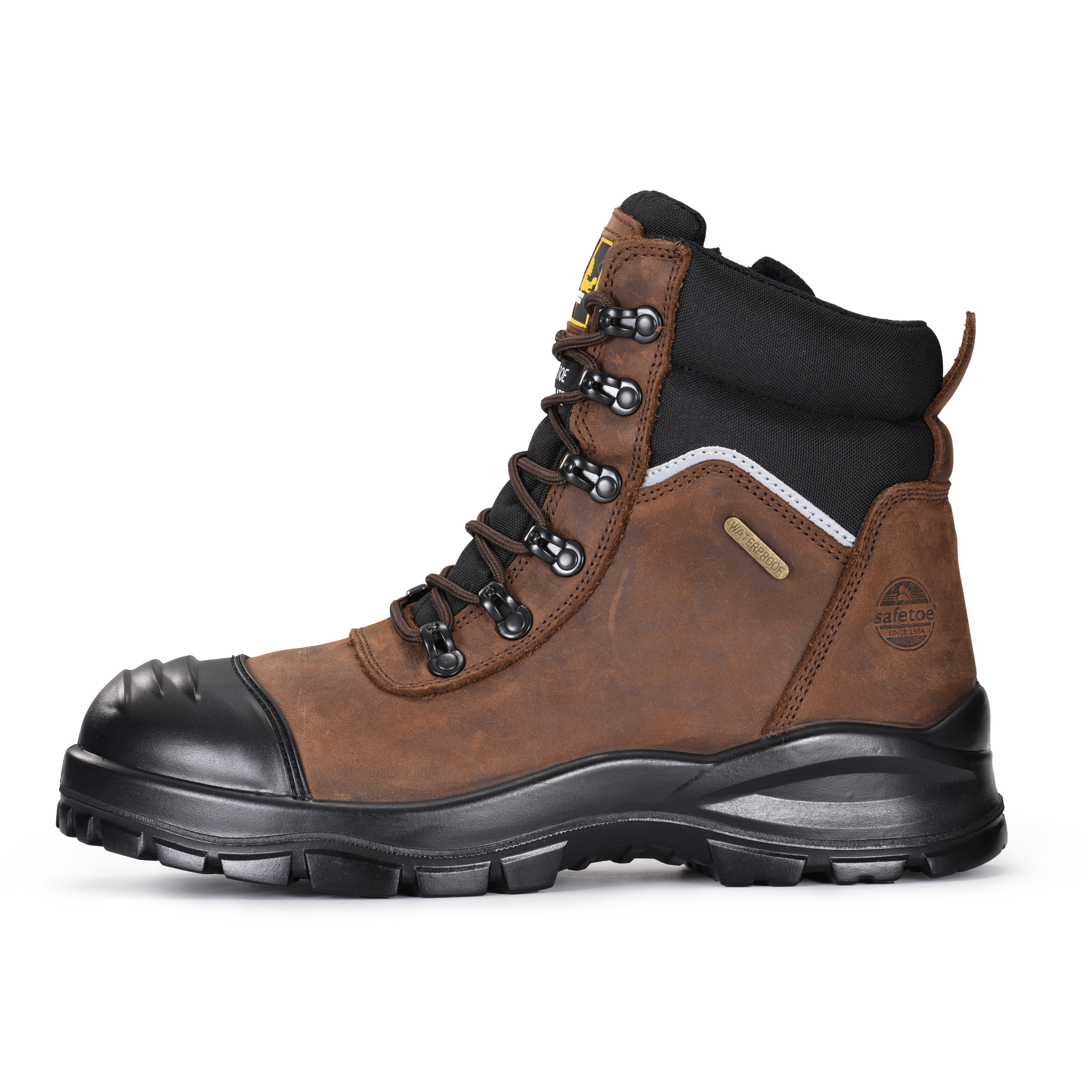  Komposit Toe Safety Work Boots Waterproof membrane M-8577 Brown
