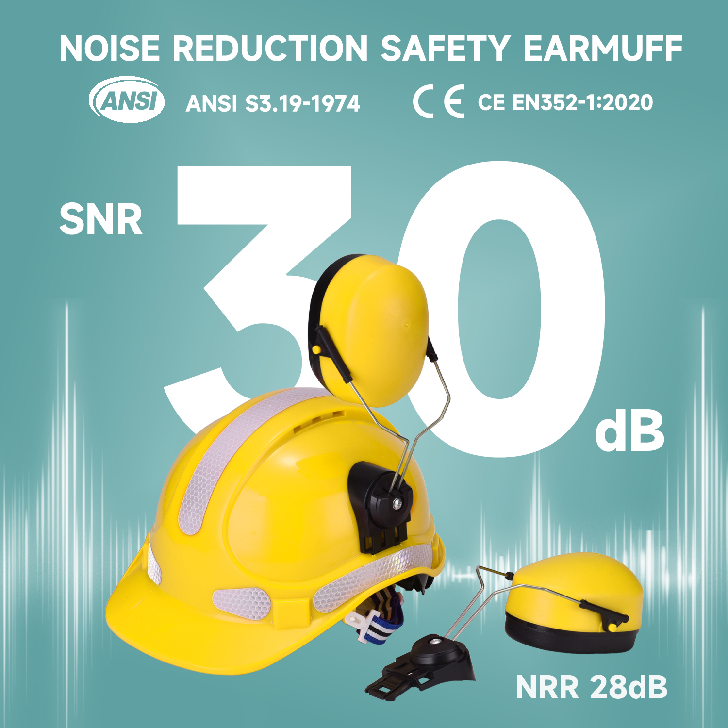 Muff telinga berkualitas tinggi E-2008 Kuning