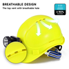 Konstruksi Helm Topi keras abs ce yang disetujui helm pengaman W-018 kuning