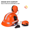  Produksi Earmuffs Konstruksi Konstruksi Helm ABS CE CE Disetujui Helm Keselamatan W-018 Orange