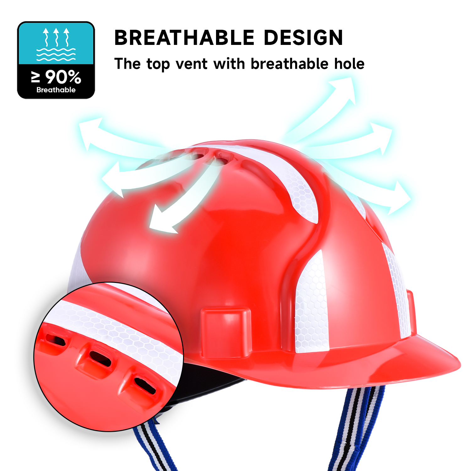 Helm pengaman merah untuk konstruksi W-036