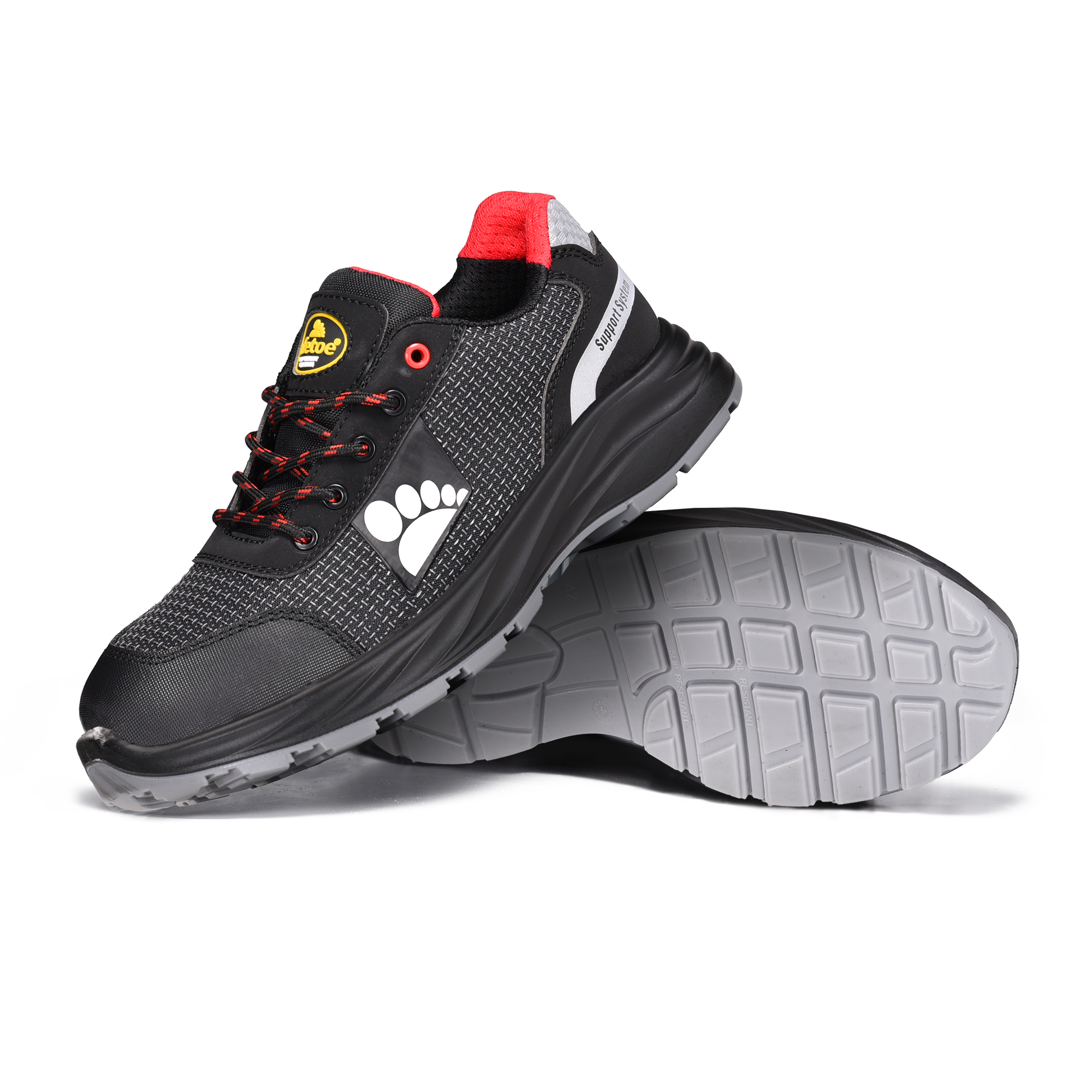 Sepatu keselamatan pu-tek s1p ringan dengan toe composite toe & kevlar l-7512