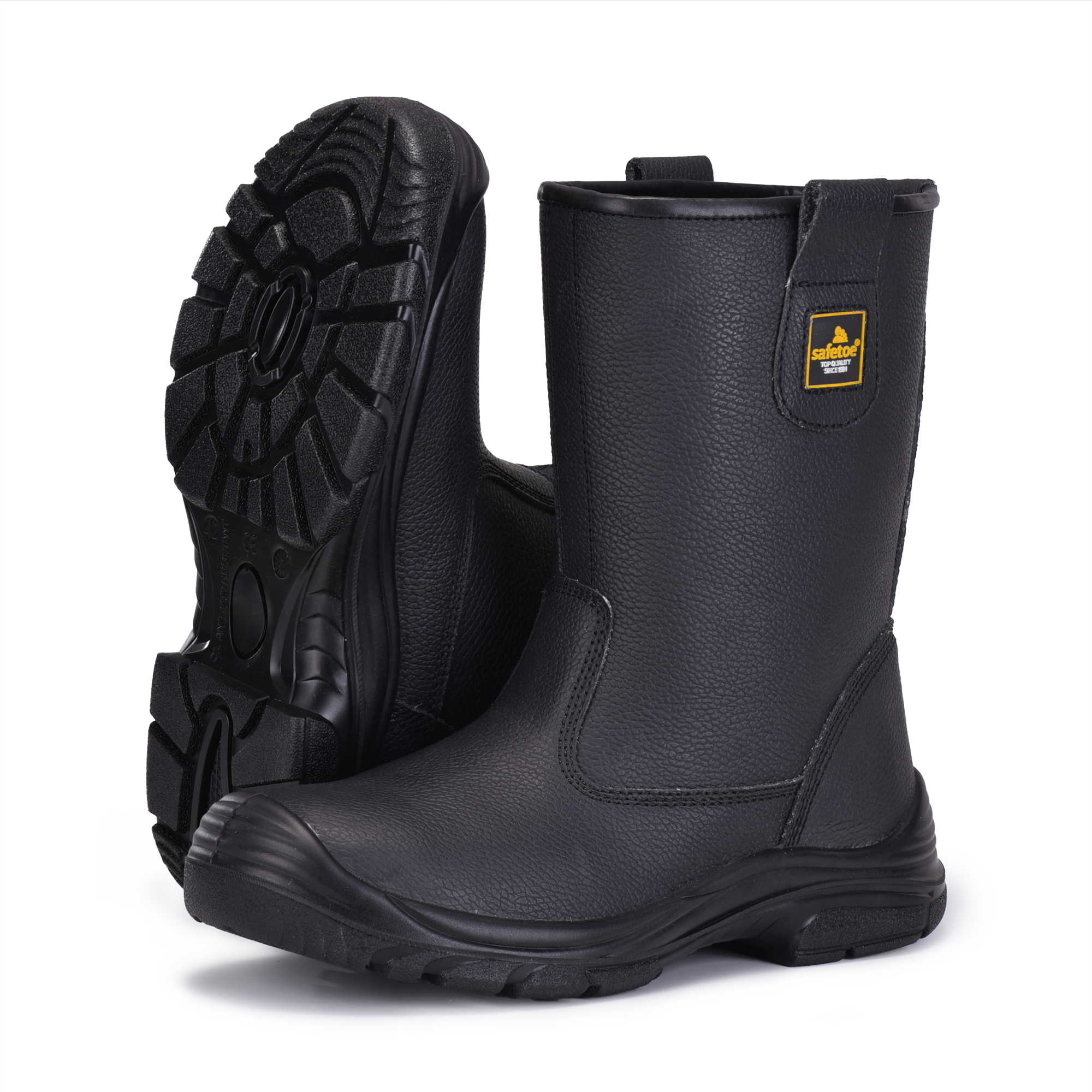 Industri Lapangan Minyak Tahan Rig Sepatu Keselamatan Toe Safety H-9430
